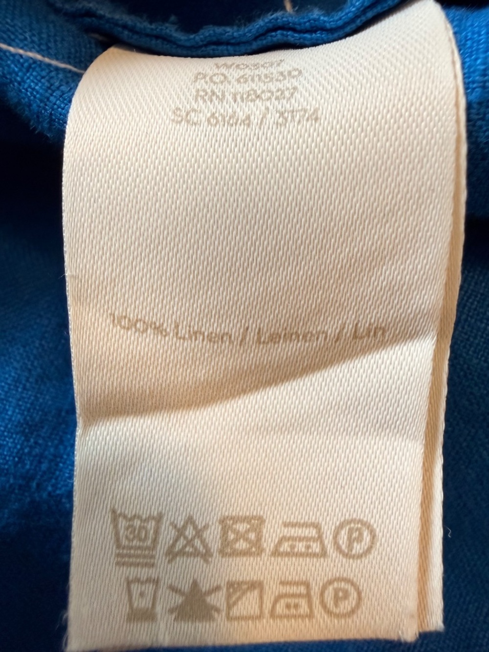 Boden 100% Linen Dress | Cobalt Blue | US 12R / UK 16R - Picture 6 of 6